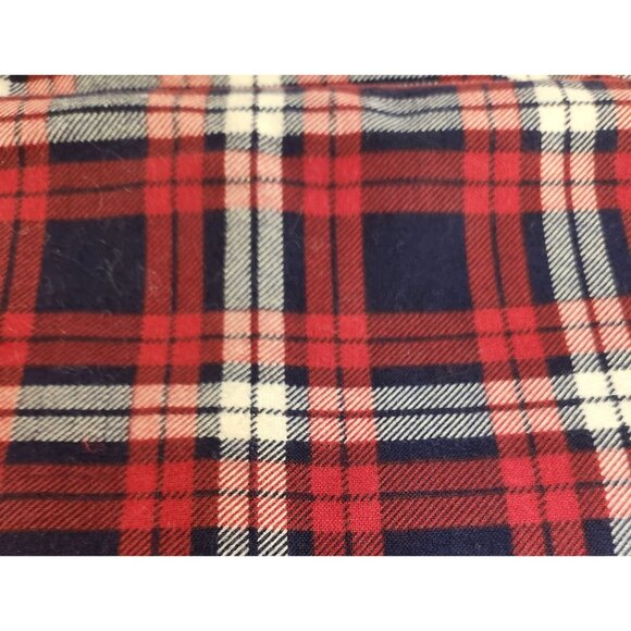 Red Navy White Plaid Flannel Fabric Lot Medium-Weight Sewing Material 1 Yard & 2 - Picture 8 of 8